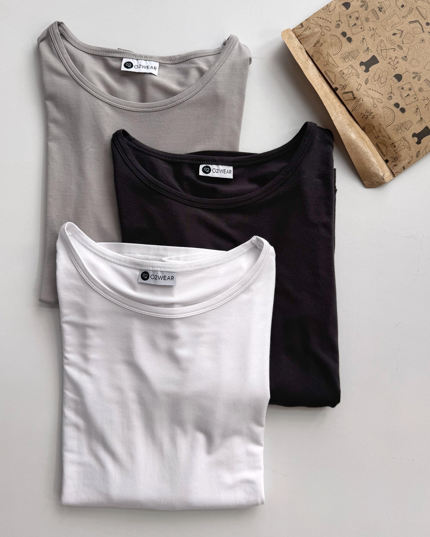 Bamboo Long Sleeve Crew - Dove Grey