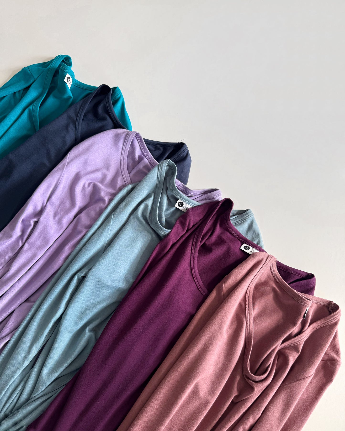 Bamboo Long Sleeve Scoop - Teal