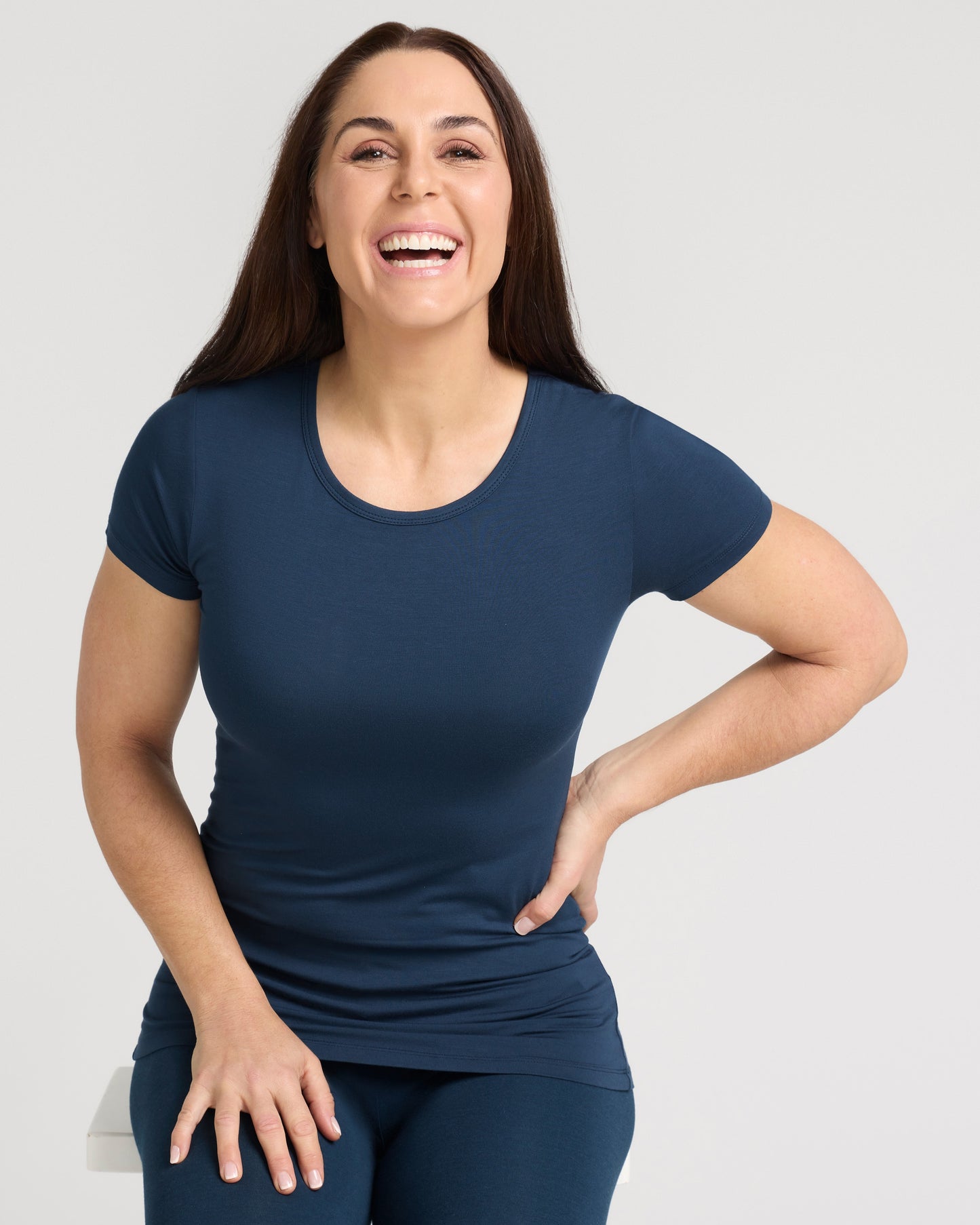 Bamboo Crew Tee - Navy