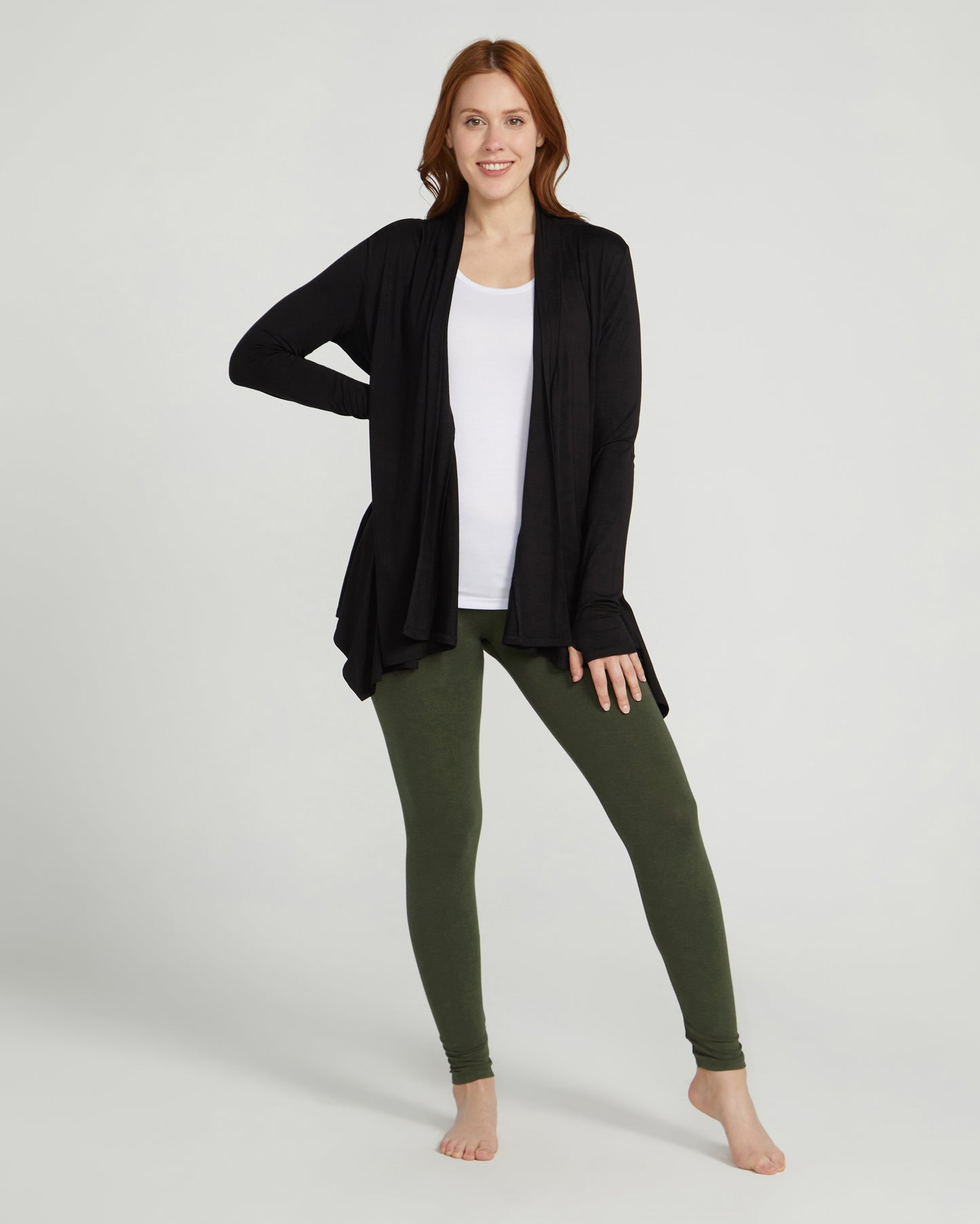 Bamboo Leggings - Moss Green - O2wear Bamboo