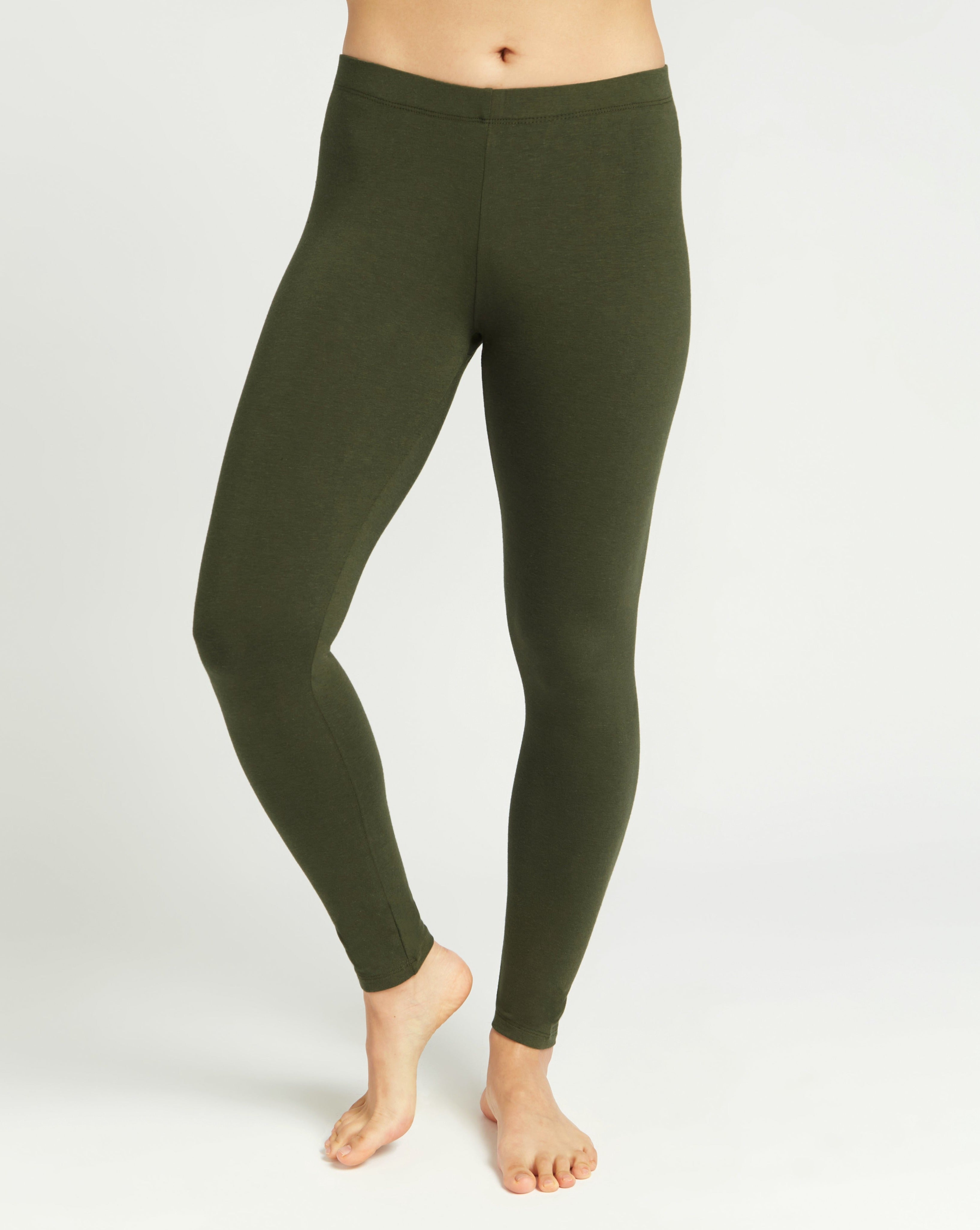 Shop Plus Size Bamboo Breezy 7/8 Legging in Green, Sizes 12-30