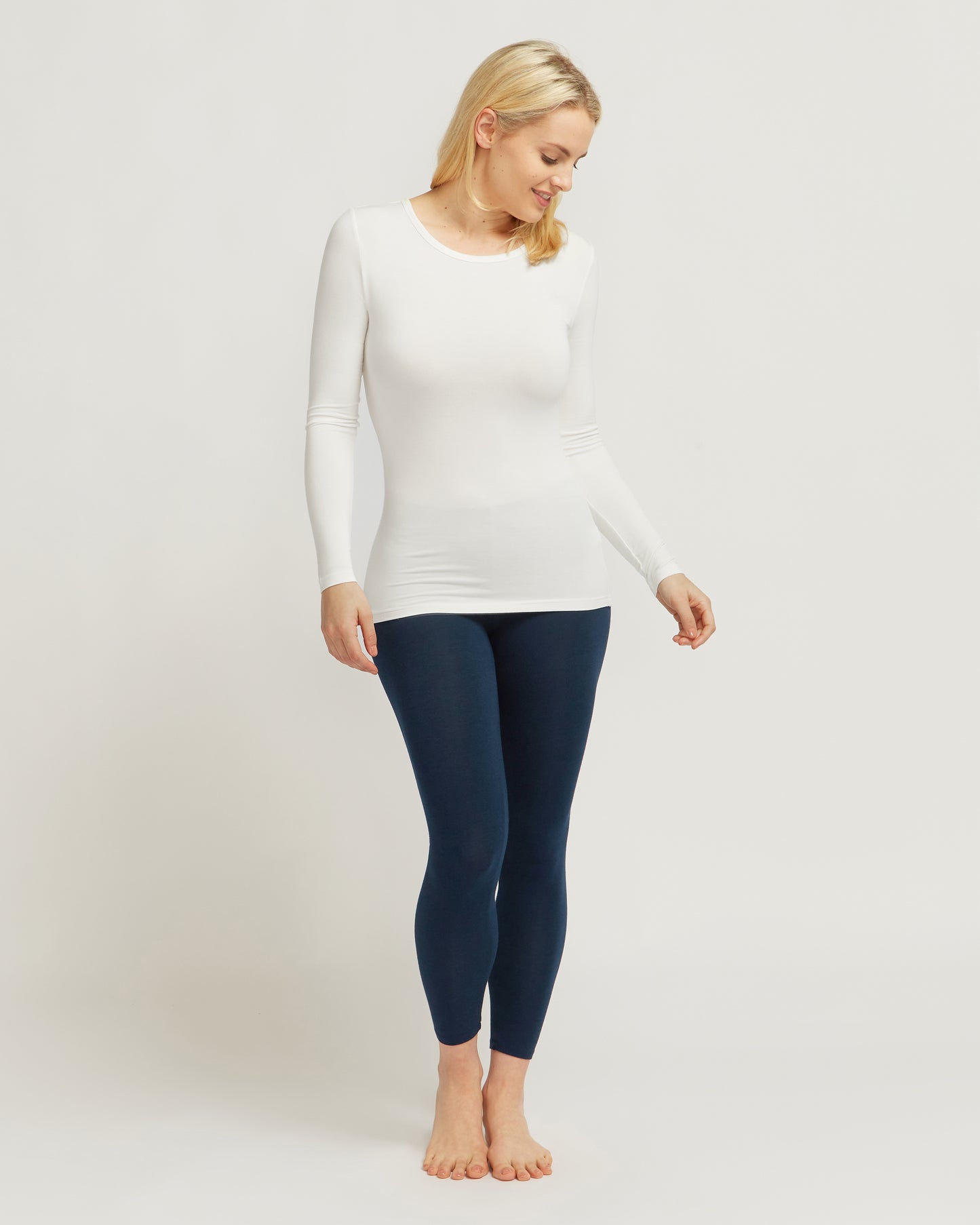 Bamboo Leggings - Navy - O2wear Bamboo