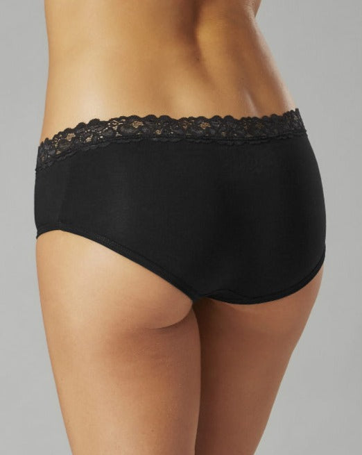 Bamboo Boyleg Underwear - Black - O2wear Bamboo