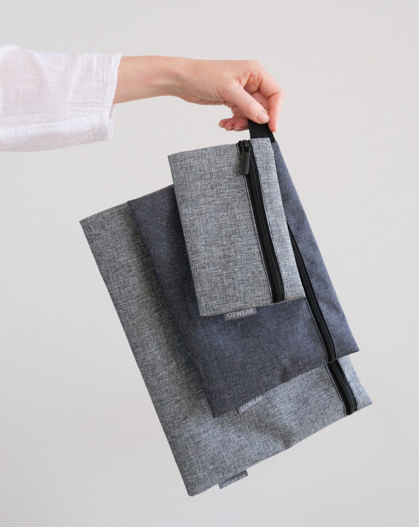 Zip pouches - Set of 3 - O2wear Bamboo