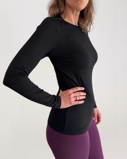 Merino 190 Long Sleeve Crew - Black