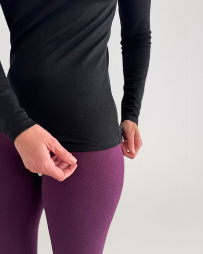 Merino 190 Long Sleeve Crew - Black