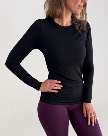 Merino 190 Long Sleeve Crew - Black