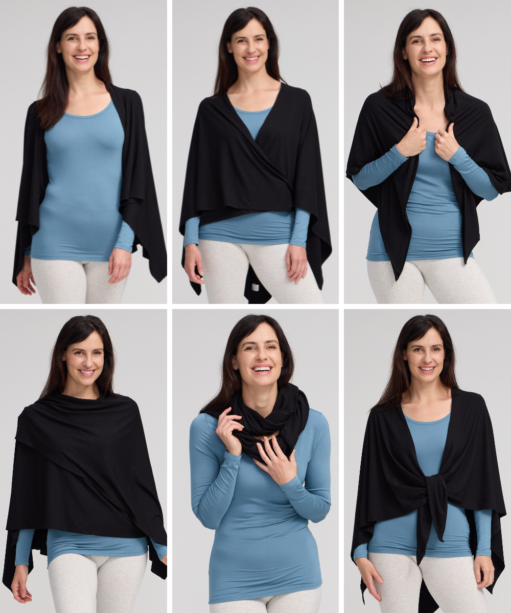 UV Multiway Shawl - Charcoal