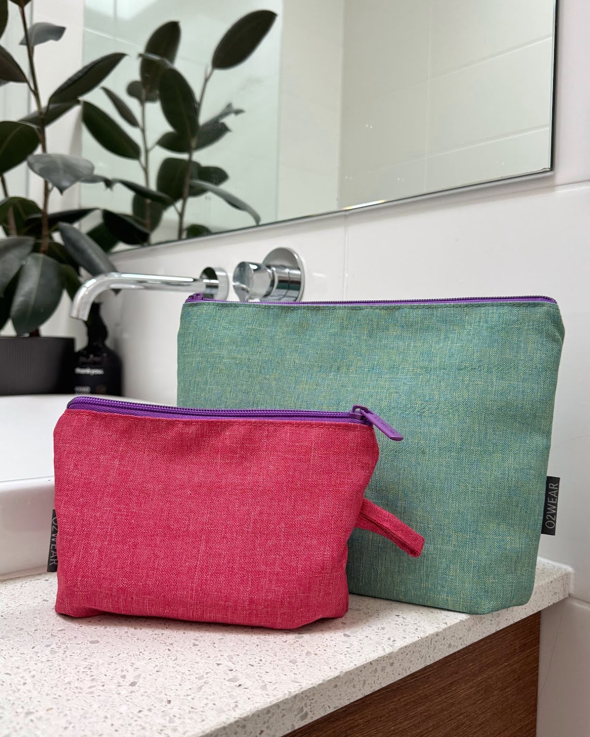 Stand Up Pouches - Set of 2 Teal/Pink