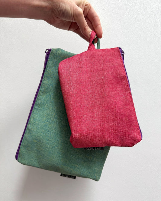 Stand Up Pouches - Set of 2 Teal/Pink