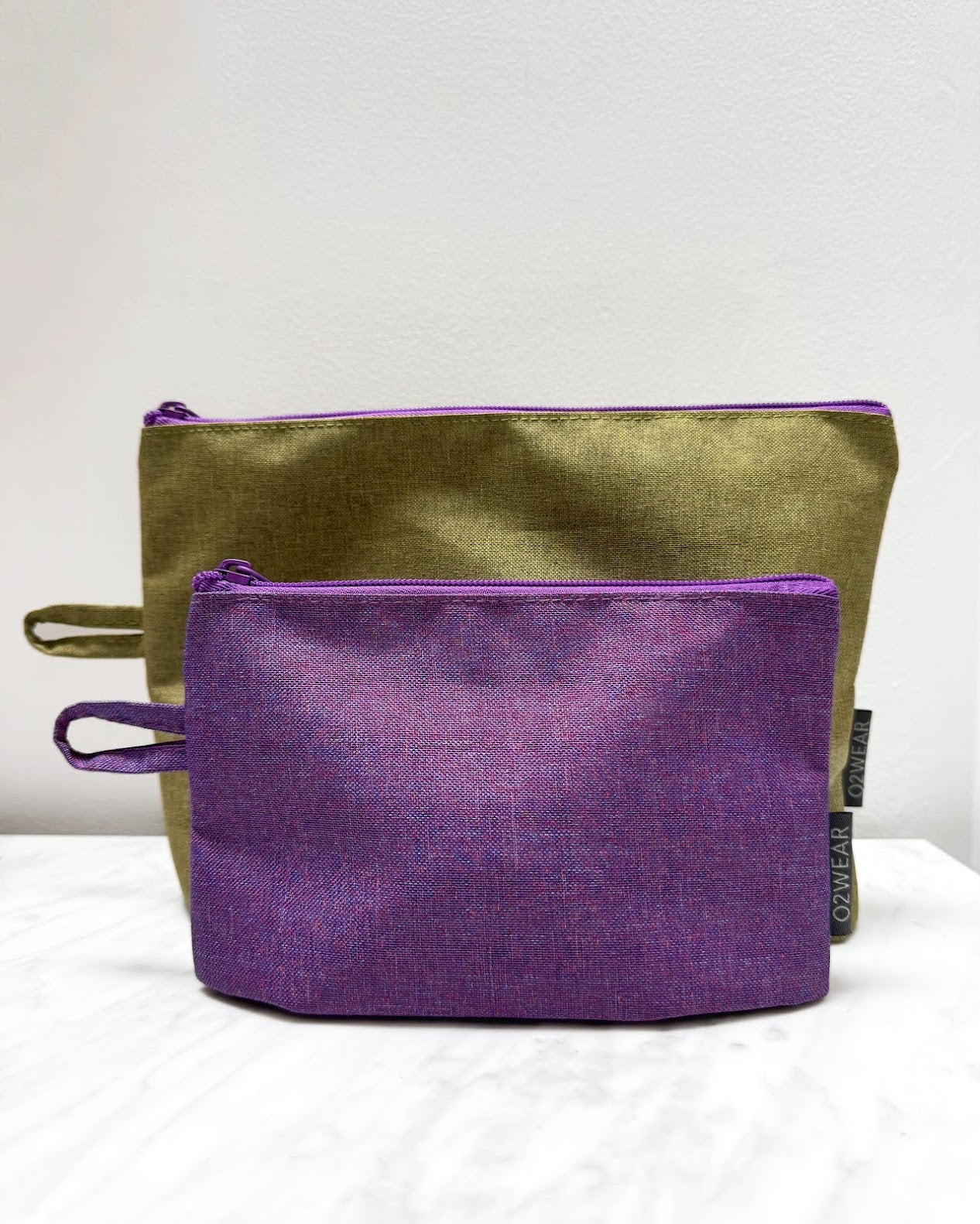 Stand Up Pouches - Set of 2 Lime/Purple