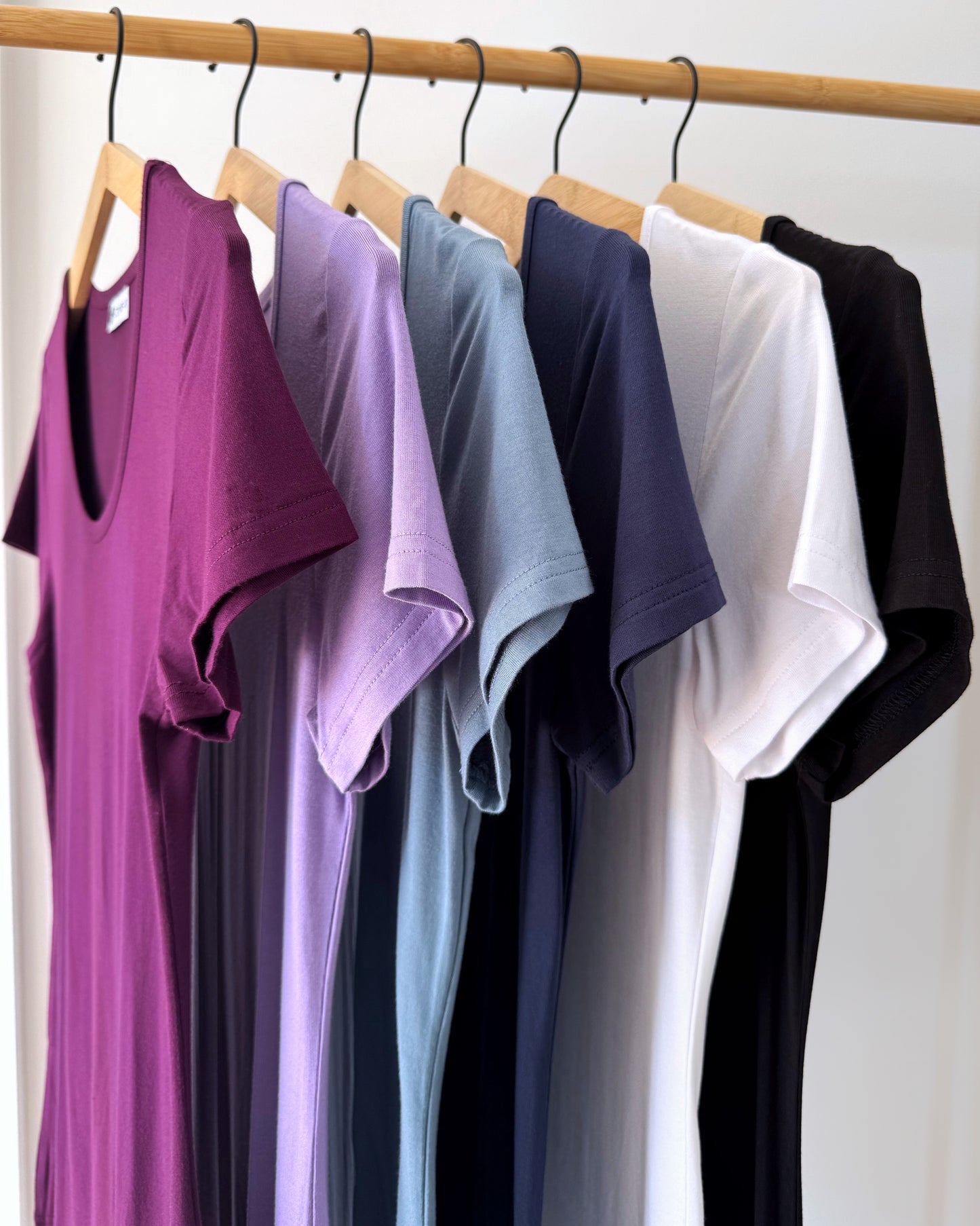 Bamboo Scoop Tee - Purple