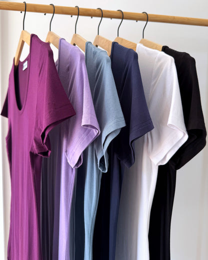 Bamboo Scoop Tee - Purple