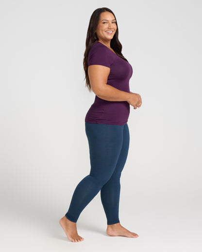 Bamboo Scoop Tee - Purple