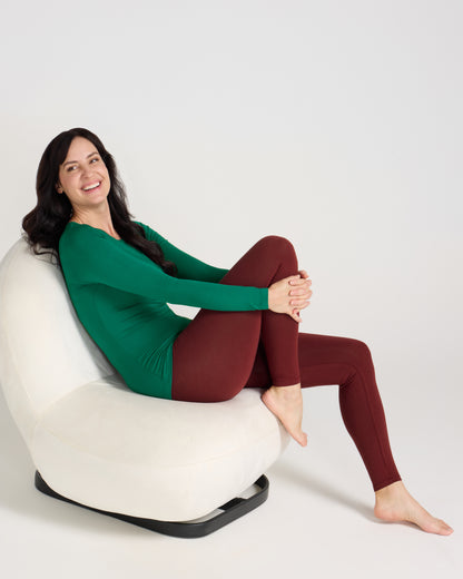 Bamboo Long Sleeve Crew - Emerald