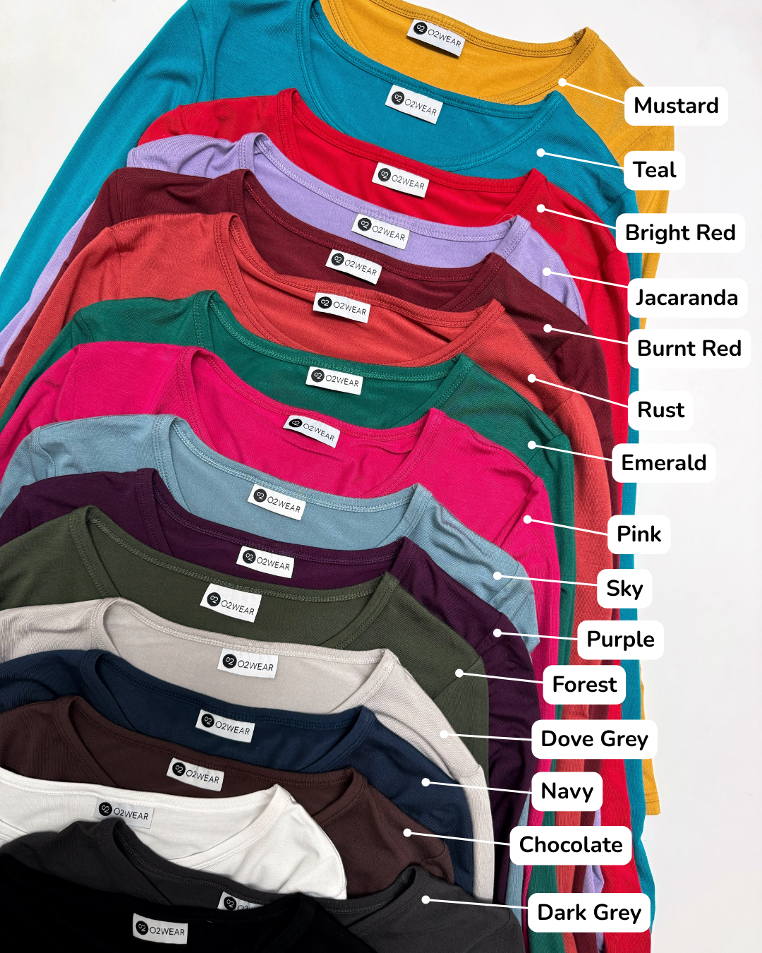 Bamboo Long Sleeve Crew - Teal