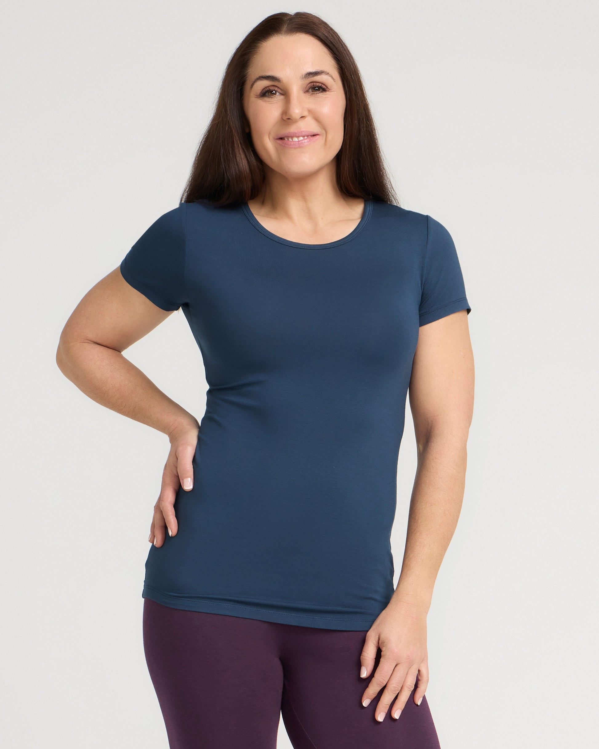 Bamboo Crew Tee - Navy