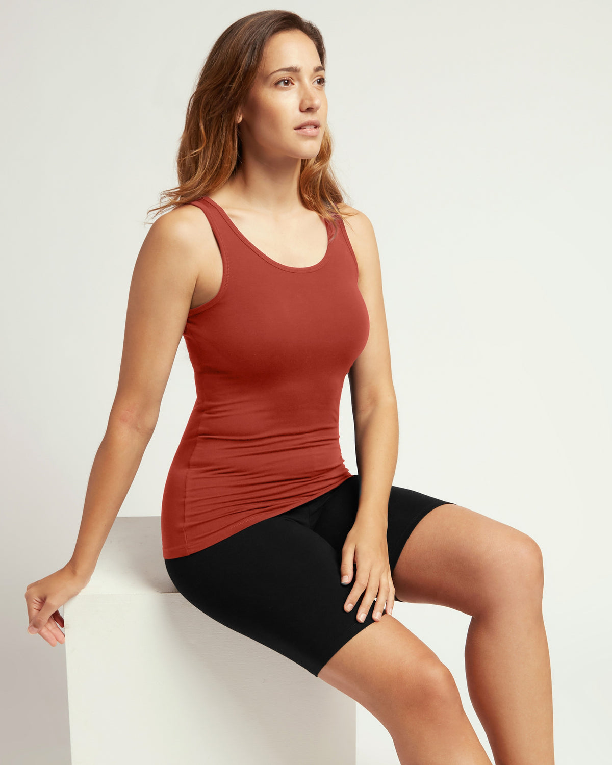 Bamboo Tank Top - Rust