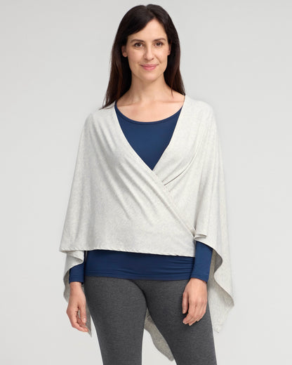 UV Multiway Shawl - Light Grey Marle