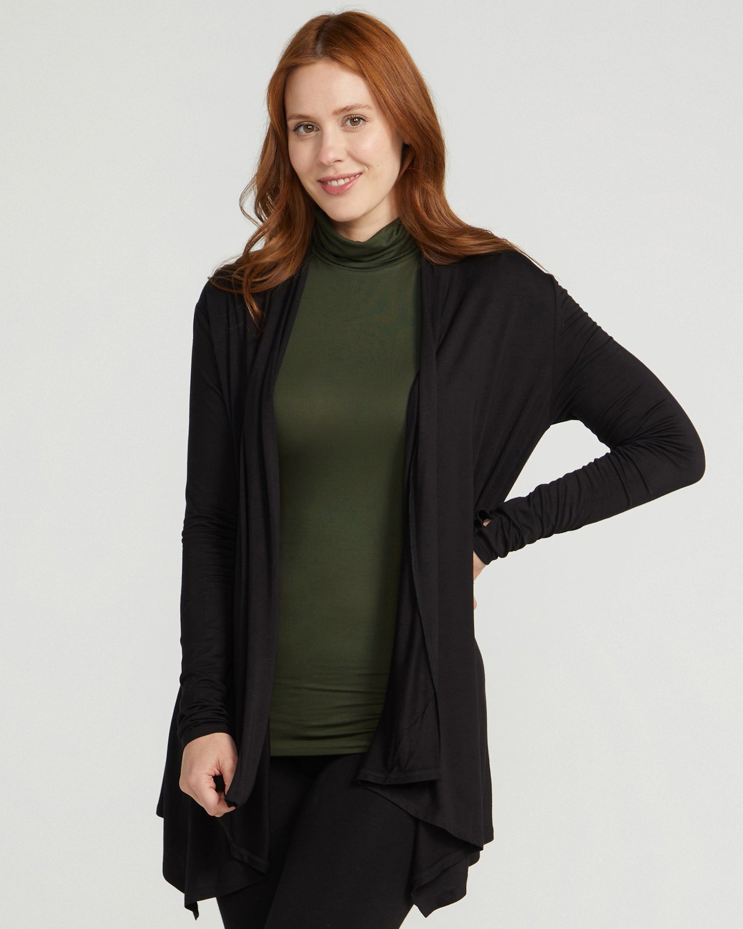 Bamboo Turtle Neck Skivvy - Forest